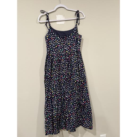 J. Crew Ratti Happy Cat Print Tie Sleeve Midi Sundress Size 4 - Picture 6 of 12